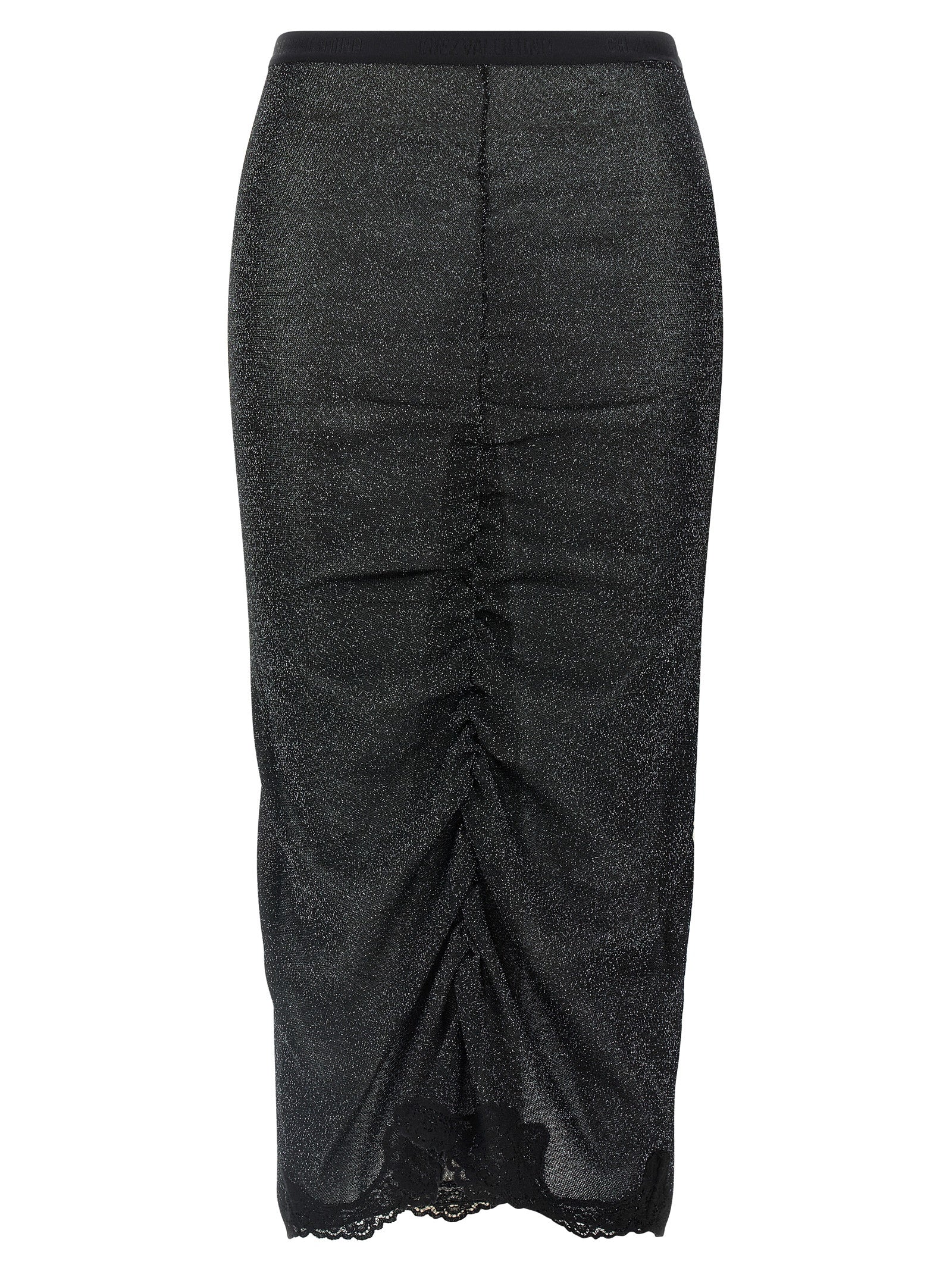 Lurex knit skirt Black Viscose Metallised Fiber