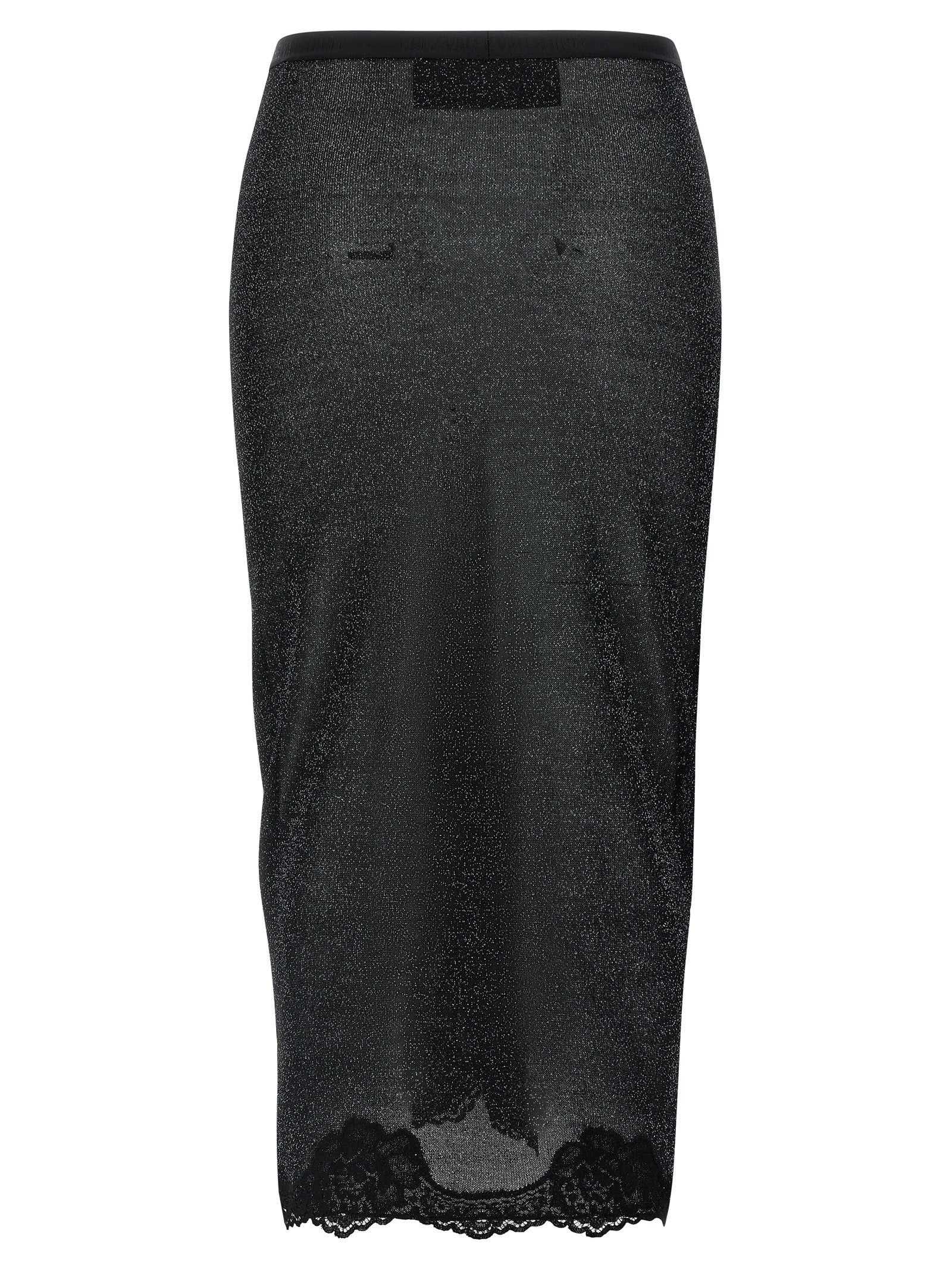 Lurex knit skirt Black Viscose Metallised Fiber