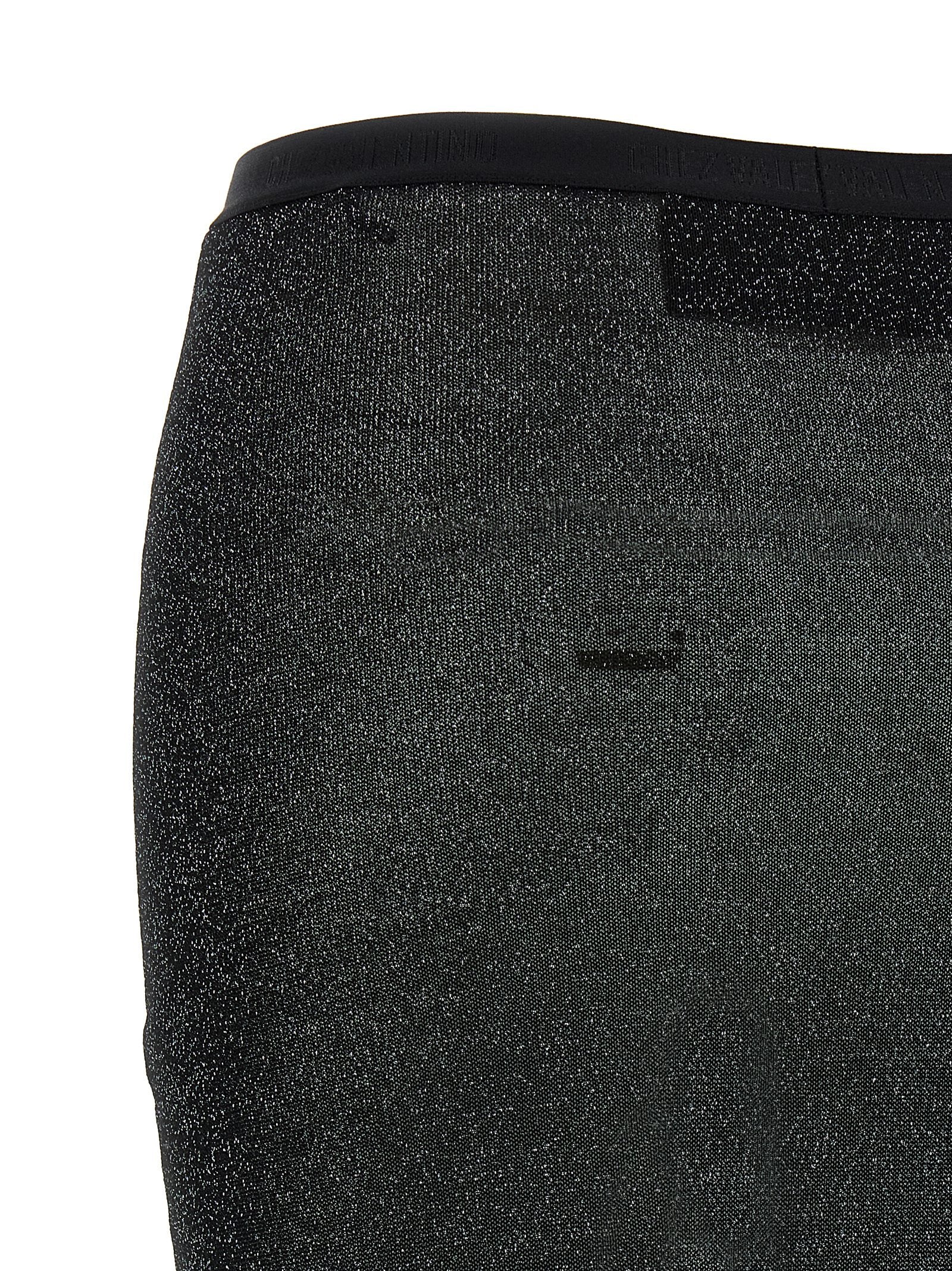 Lurex knit skirt Black Viscose Metallised Fiber