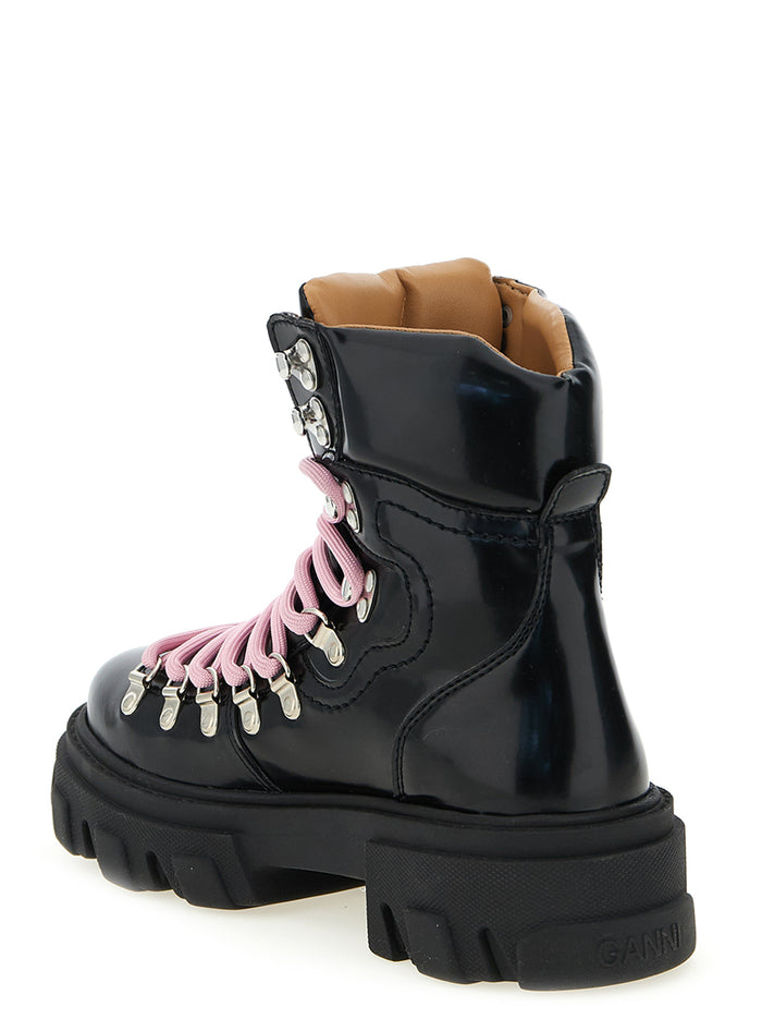 Cleated Mountain amphibian Black Polyester Boots, Ankle Boots