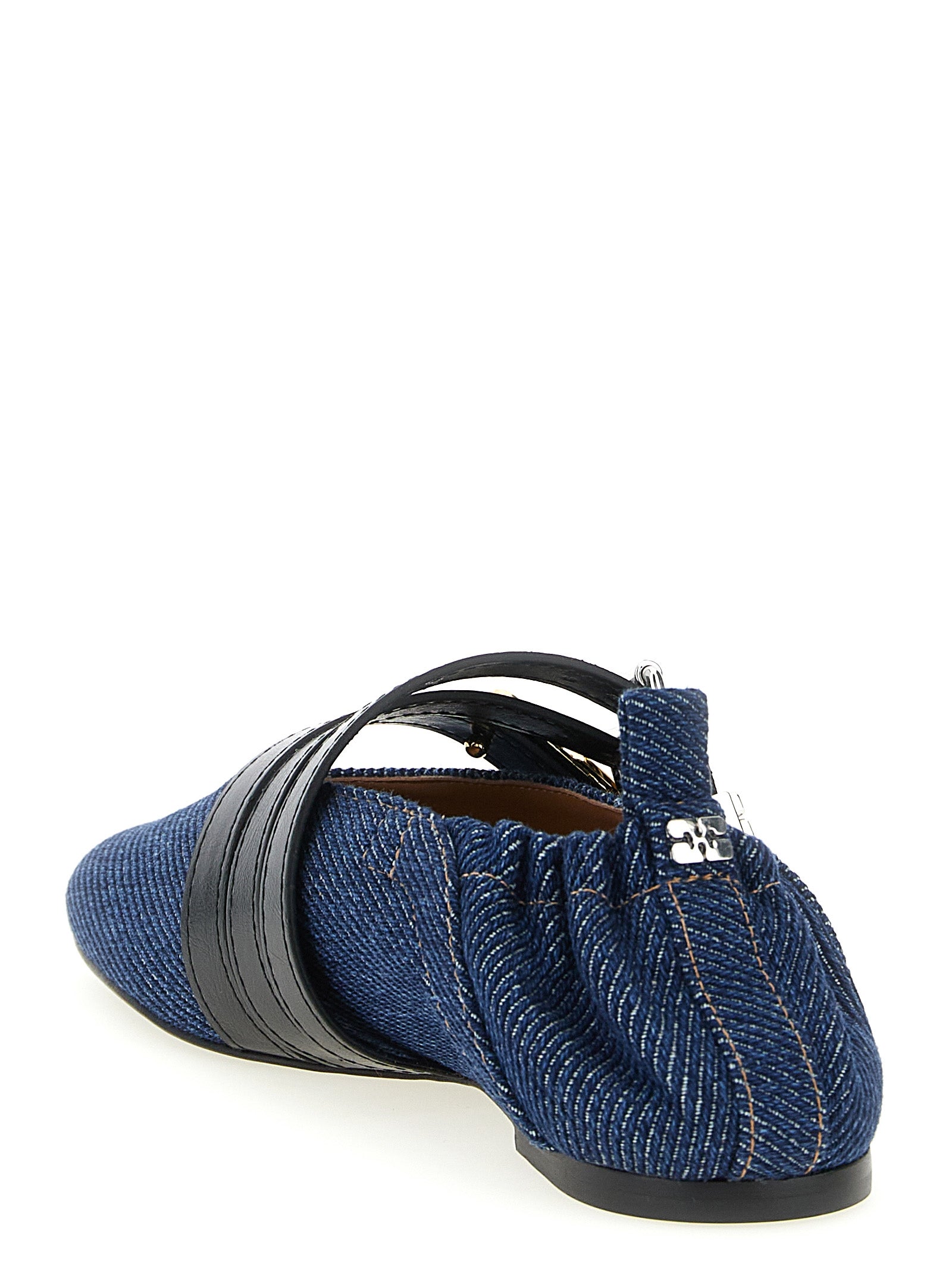 Sue Triple ballet flats Blue Organic Cotton Flat Shoes