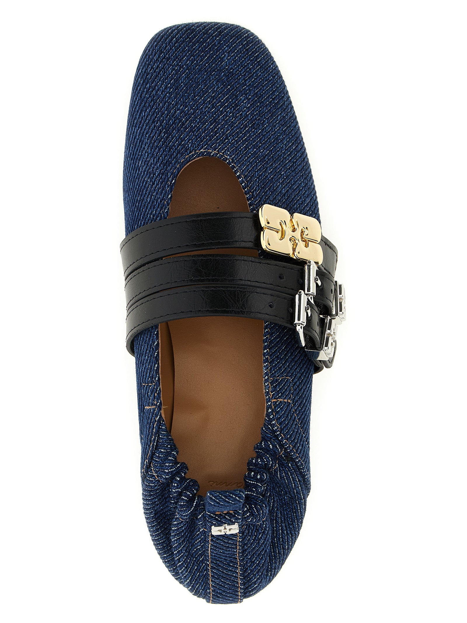 Sue Triple ballet flats Blue Organic Cotton Flat Shoes
