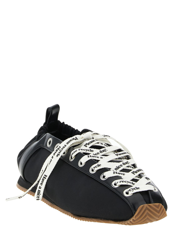 Sporty ballet flats Black Polyamide Polyurethane Flat Shoes