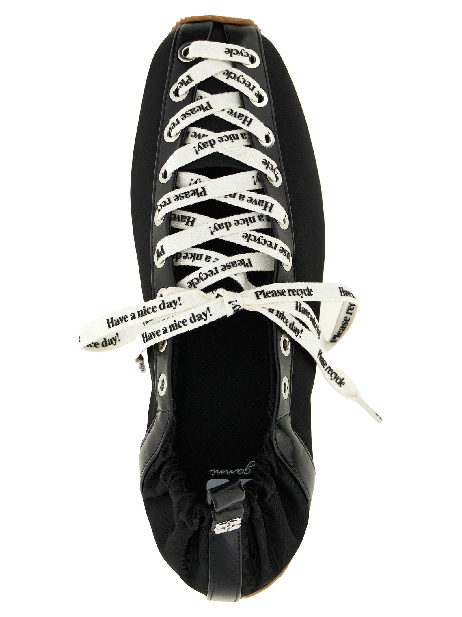 Sporty ballet flats Black Polyamide Polyurethane Flat Shoes