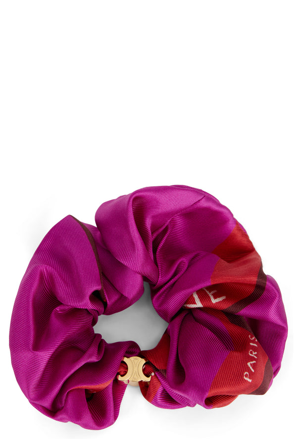 Hair Scrunchie Silk Fuchsia Accessories