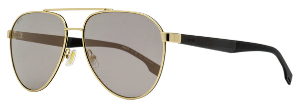 Hugo Boss B1485S Metal (Stainless Steel)/Carbon Fiber/Rubber Effect sunglasses in gold