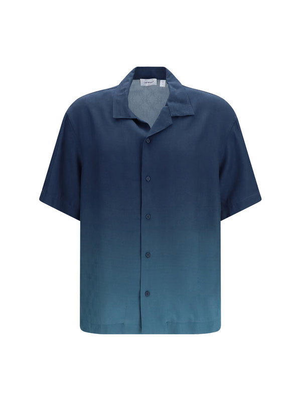 Off-White 100% Viscose shirt in navy