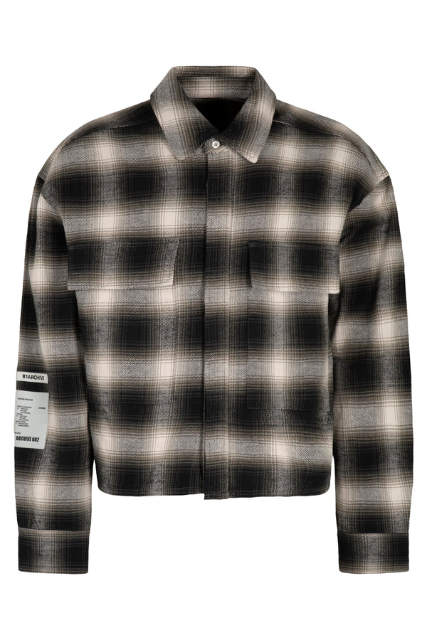 Checked Flannel Shirt Green Wool