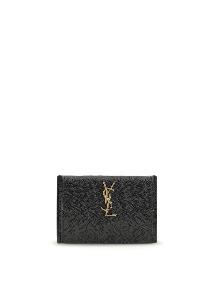 Saint Laurent 100% Calf Leather Bos Taurus wallet in black