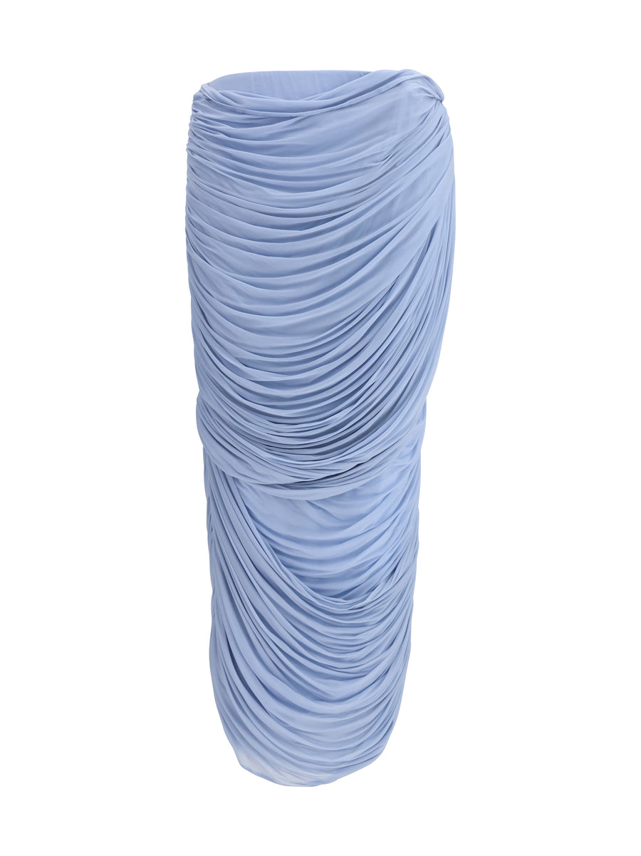 Magda Butrym 92% Cupro midi skirt in blue