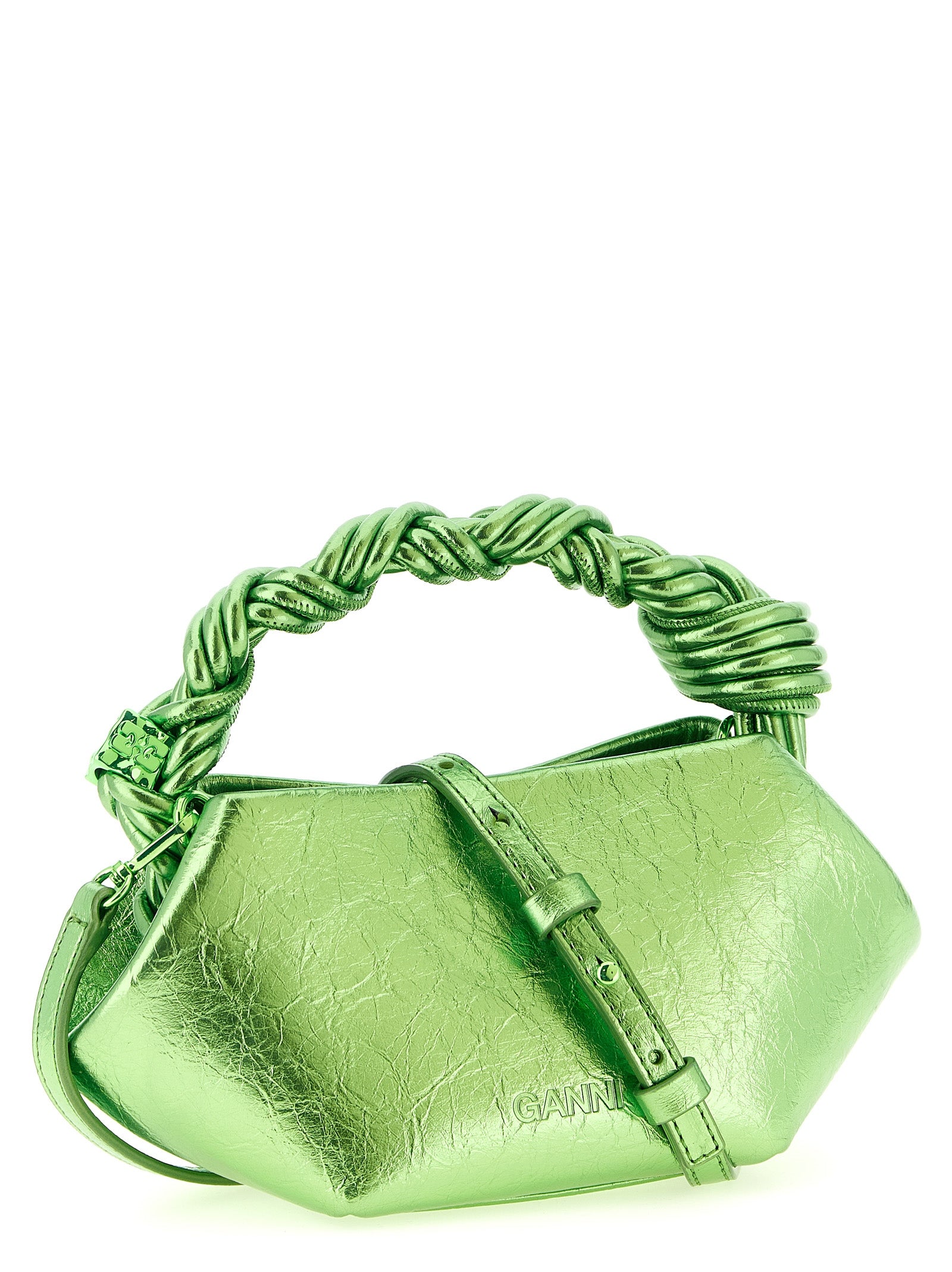 Bou mini handbag Green Polyurethane Hand Bags
