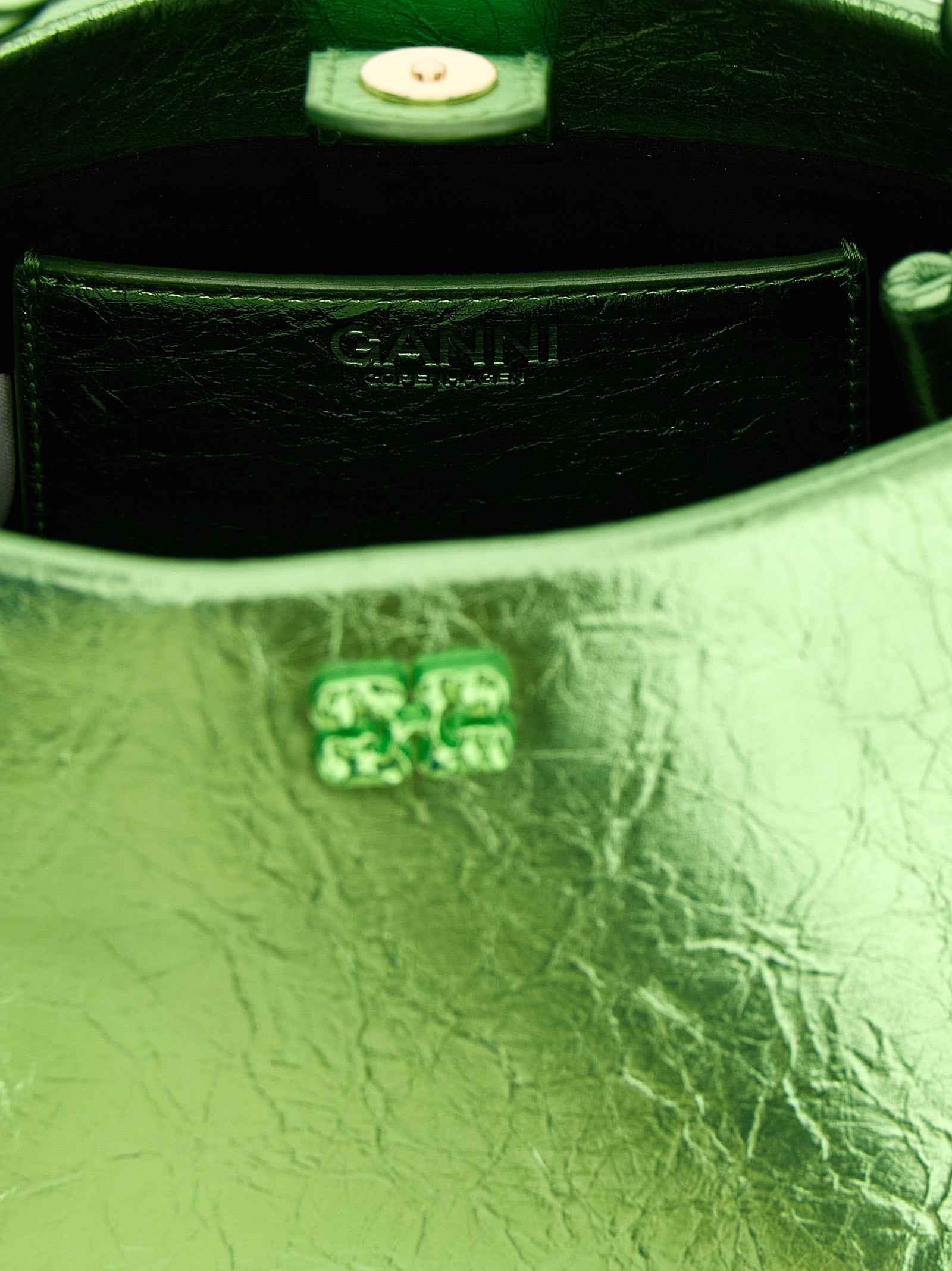 Bou mini handbag Green Polyurethane Hand Bags