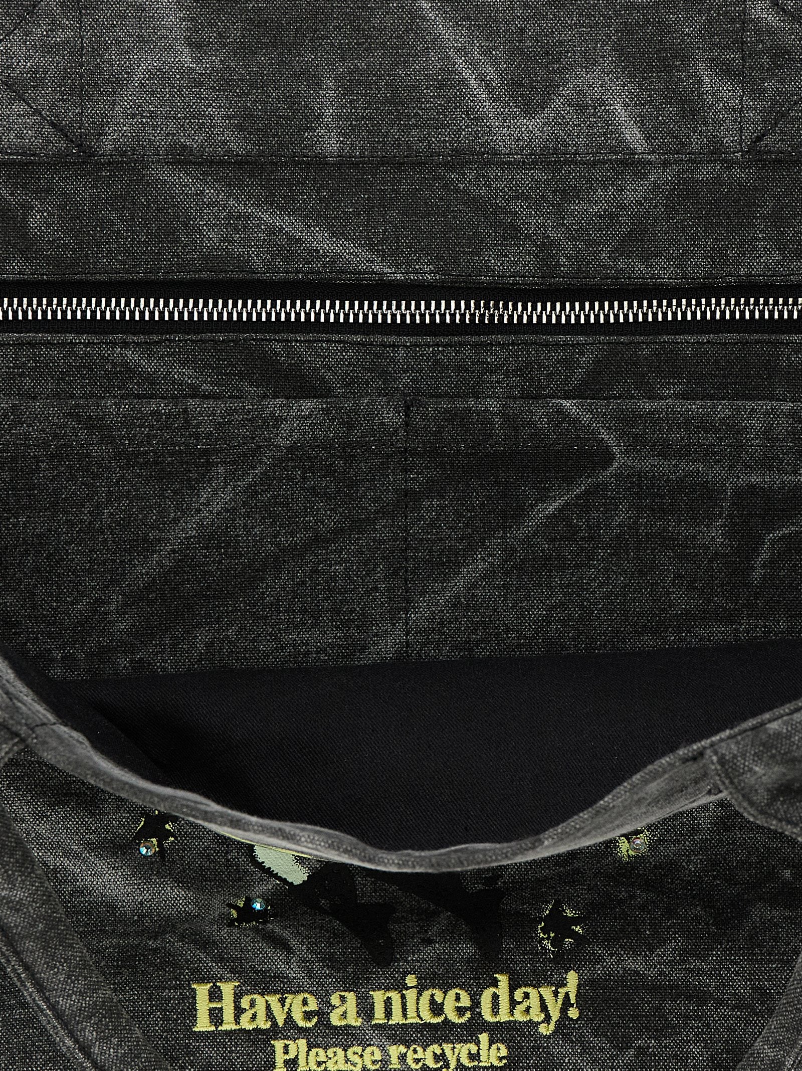 Medium Fairy Shopping Bag Black Recycled Cotton Tote