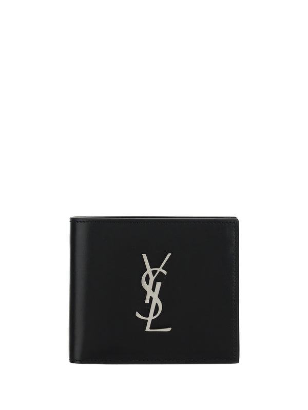 Saint Laurent 100% calf leather bos taurus wallet in black