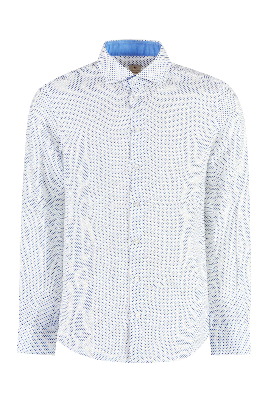 Mens Printed Cotton Shirt White