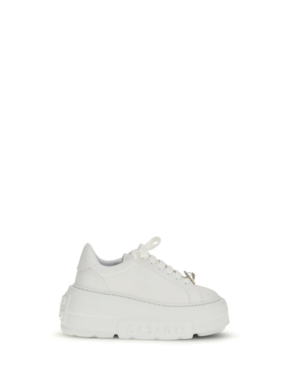 Casadei Upper: 100% calf leather; Sole: 100% rubber sneaker in white