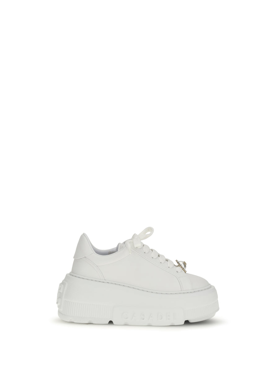 Casadei Upper: 100% calf leather; Sole: 100% rubber sneaker in white