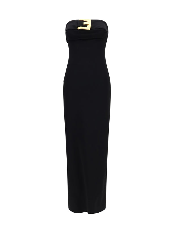 Balmain 80% Viscose dress in black