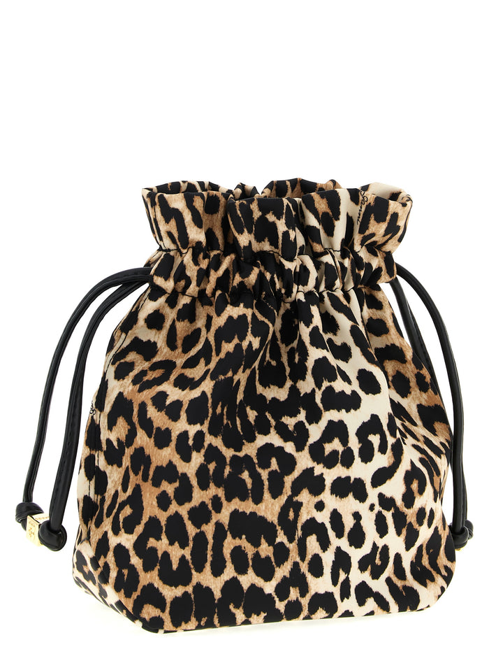 Animalier pouch Brown Recycled Polyamide Clutch