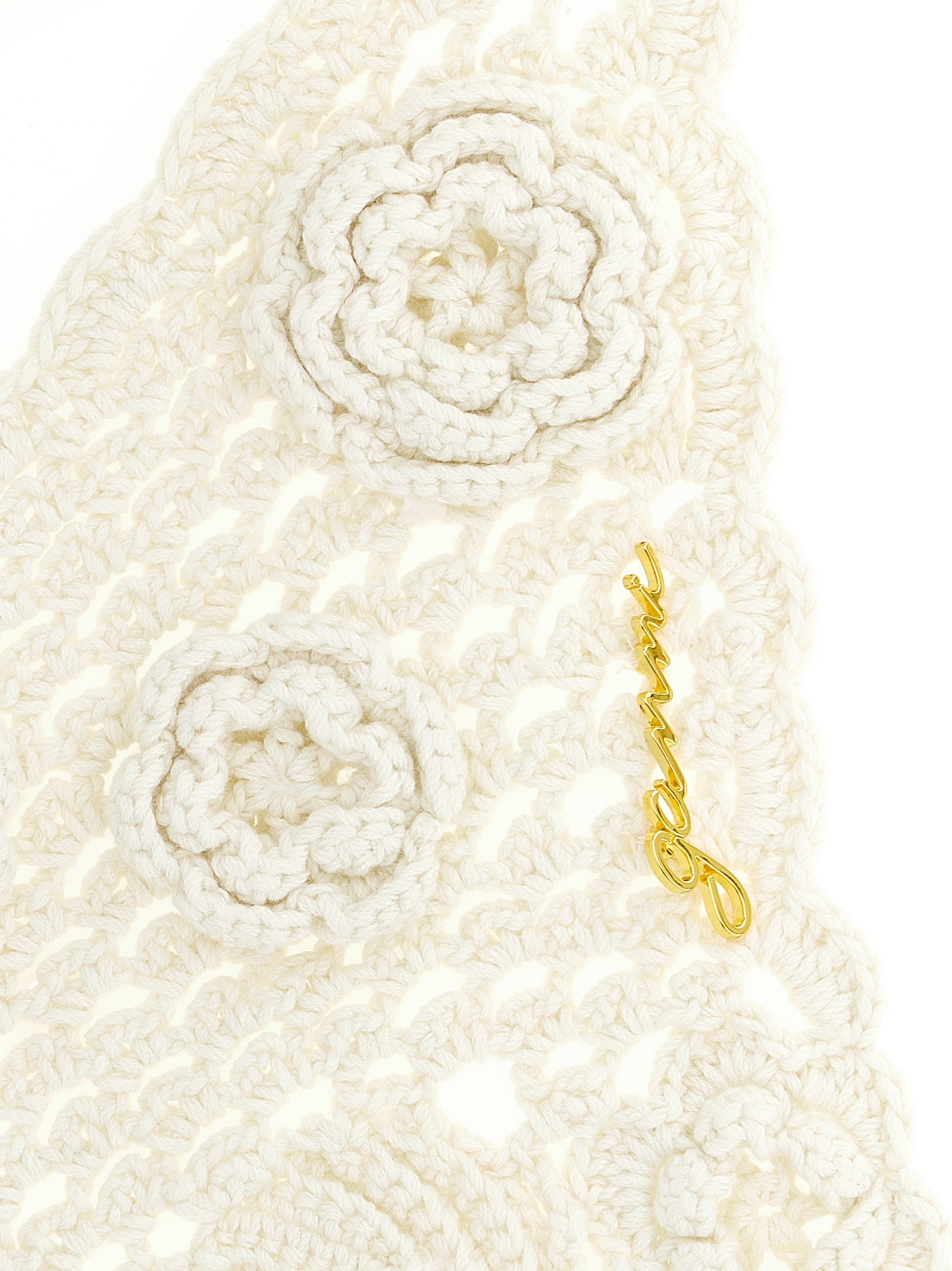 Cotton Crochet head scarf White Organic Hair Accessories