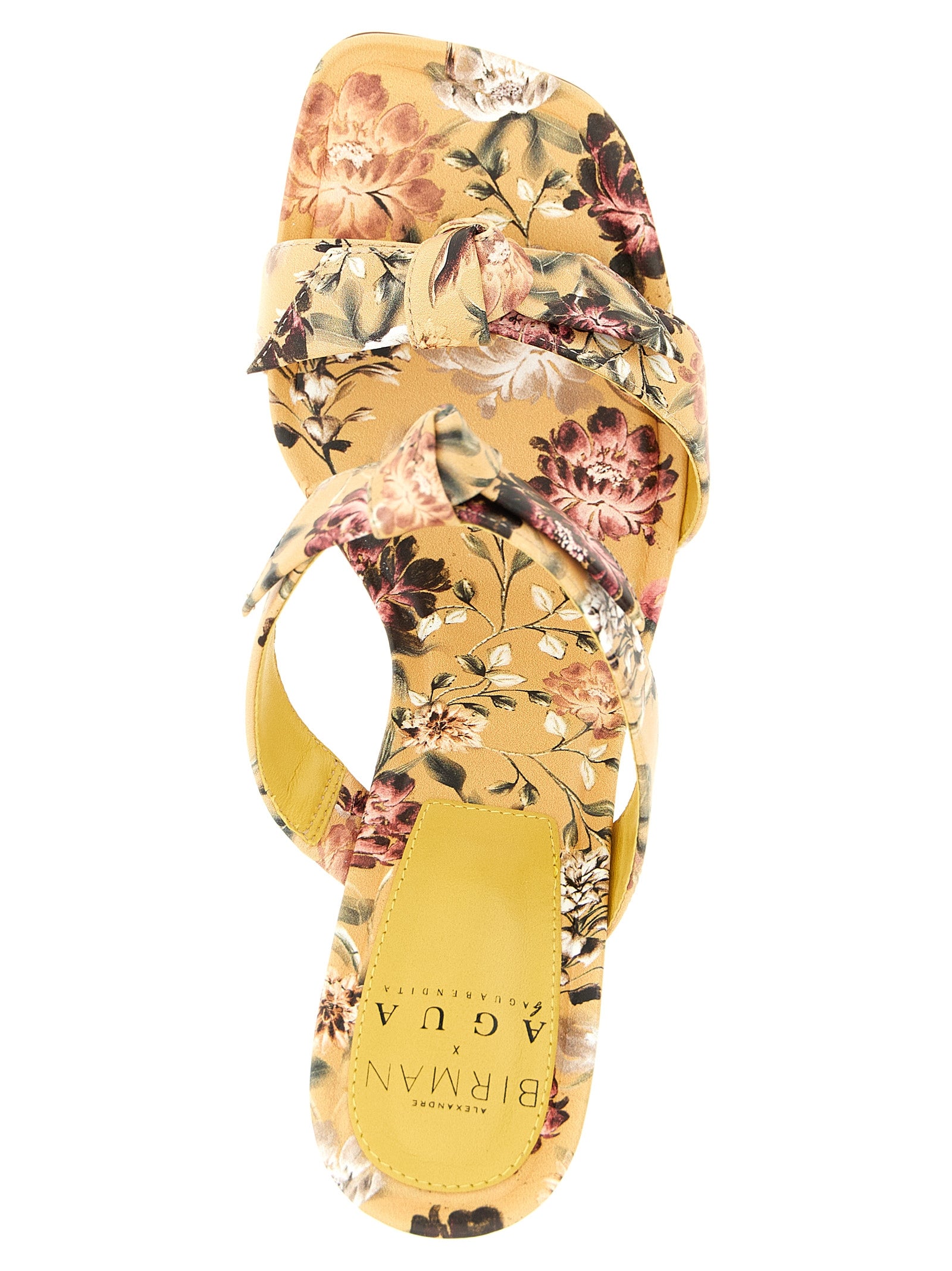 Clarita sandals A.Birman x AGUA by Bendita Yellow Cow Leather (bos Taurus)