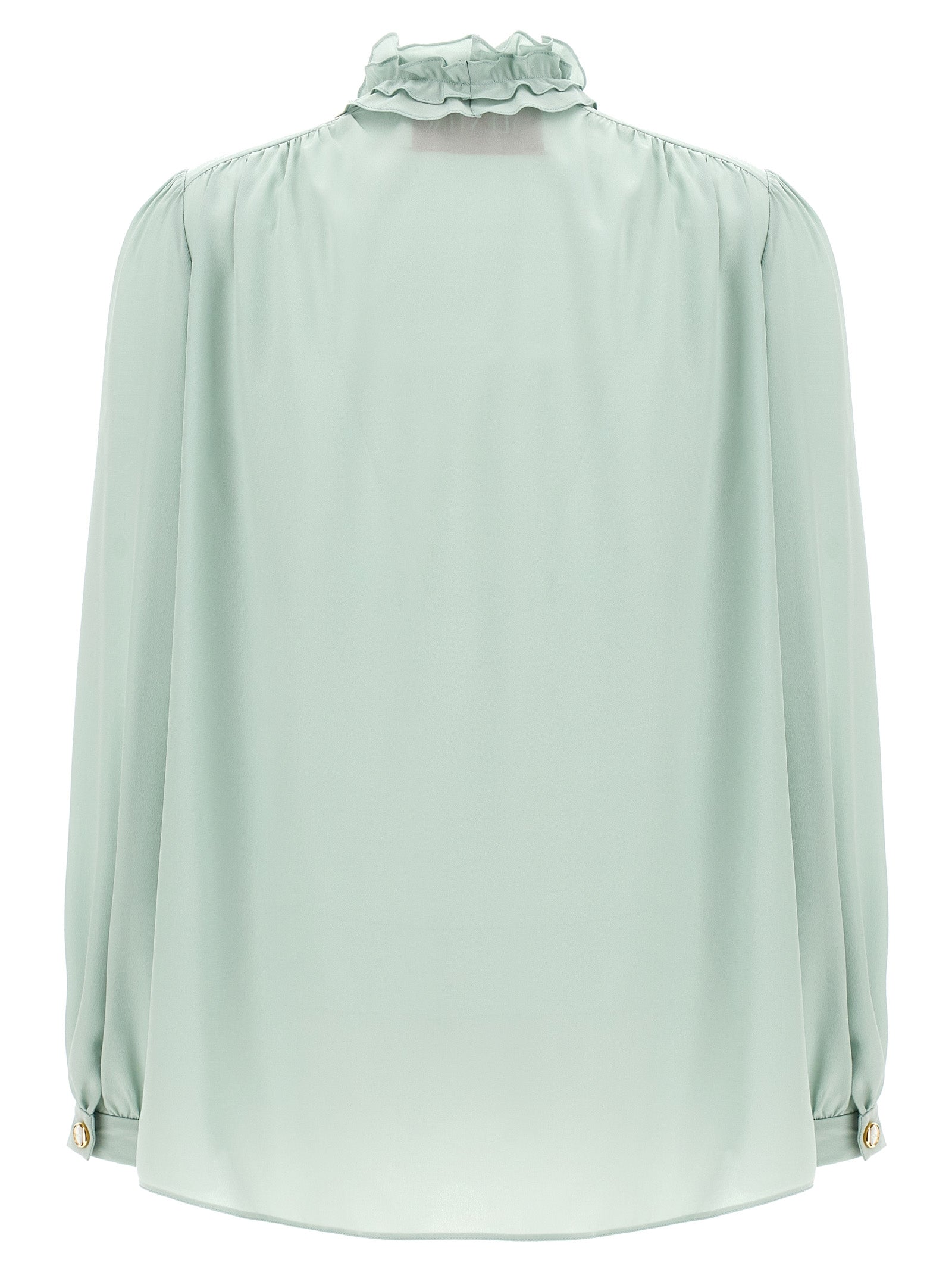 Valentino Garavani lavallière shirt Green Silk Shirt, Blouse