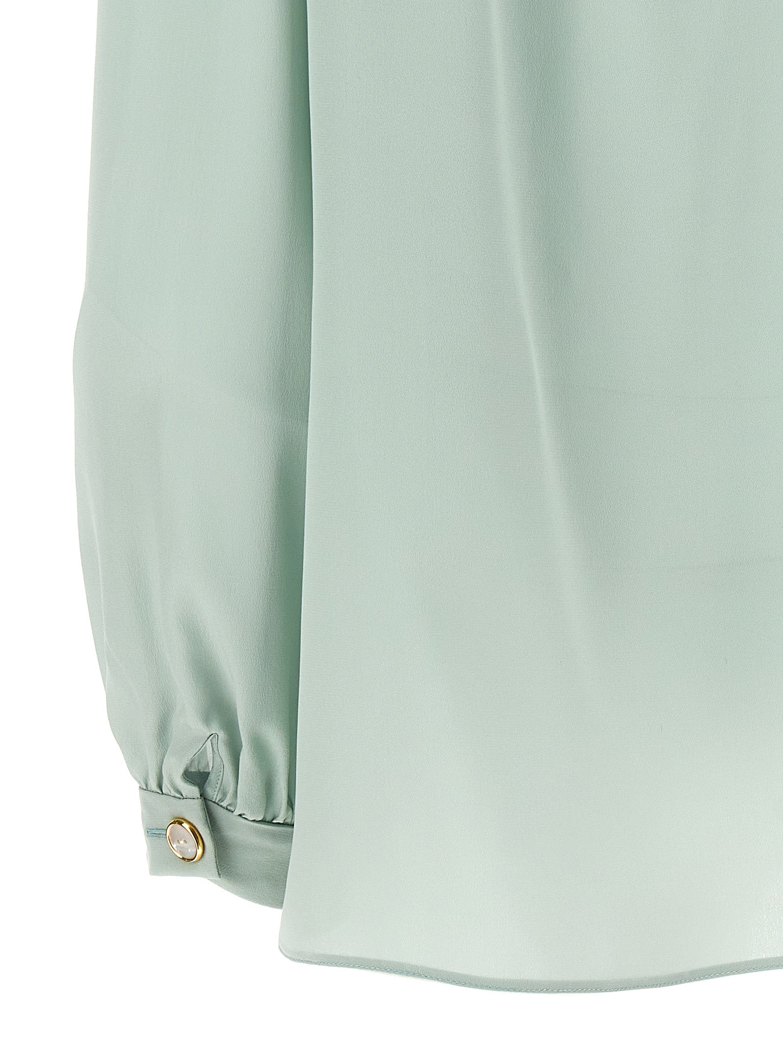 Valentino Garavani lavallière shirt Green Silk Shirt, Blouse