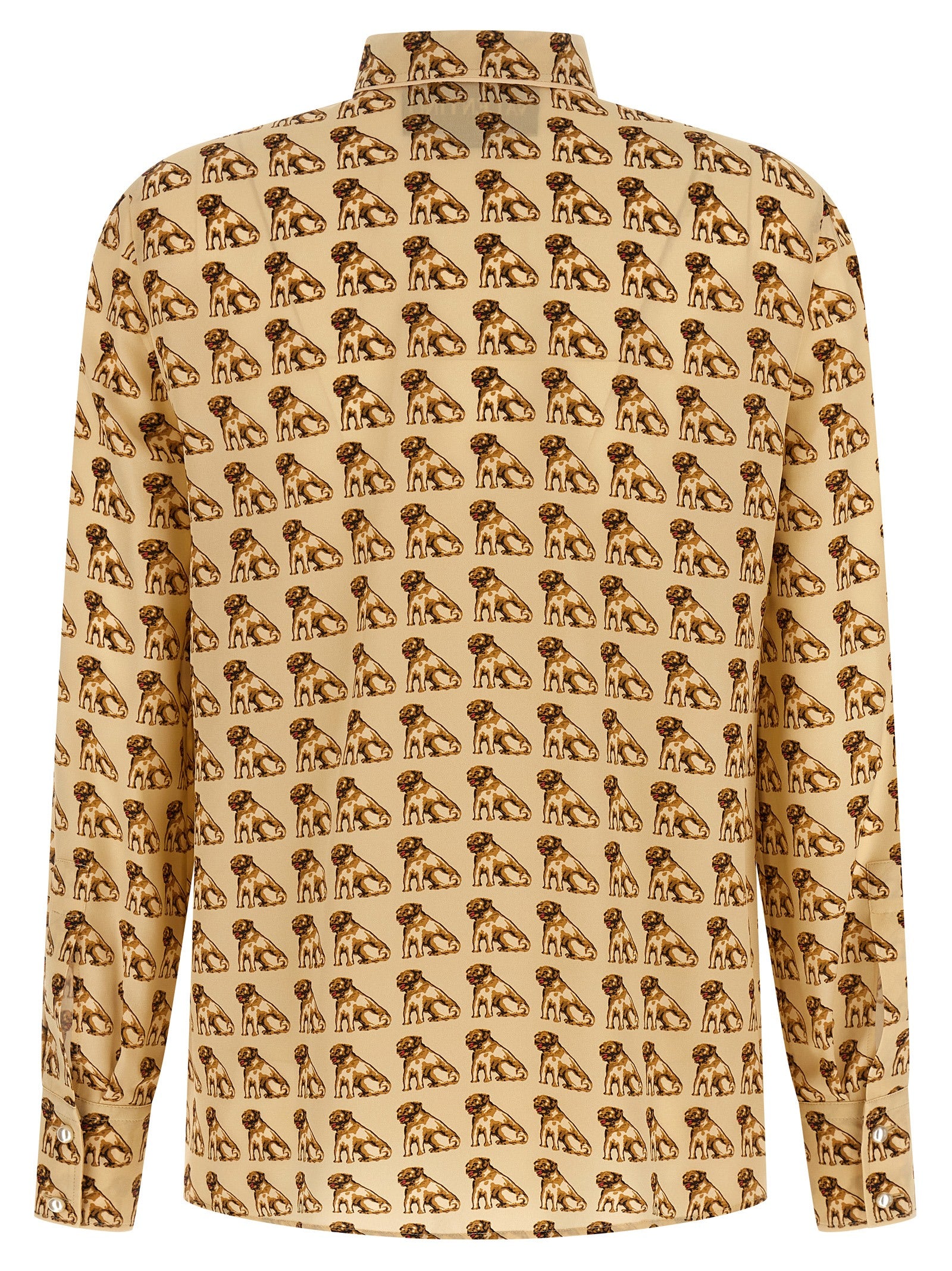 Valentino Garavani Petit Charles print shirt Beige Silk Shirt, Blouse