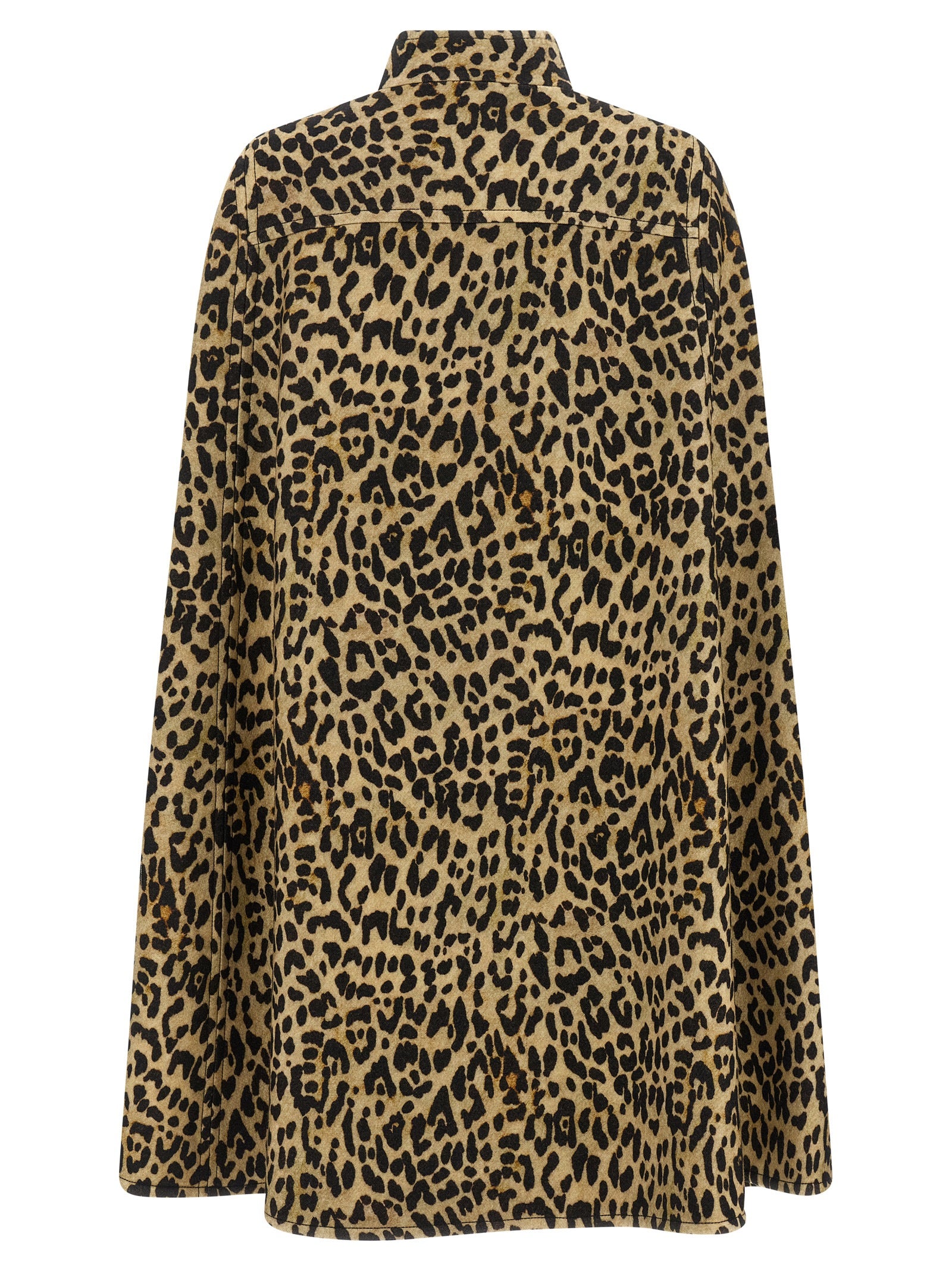 Valentino Garavani cape in animalier cloth Brown Wool Capes
