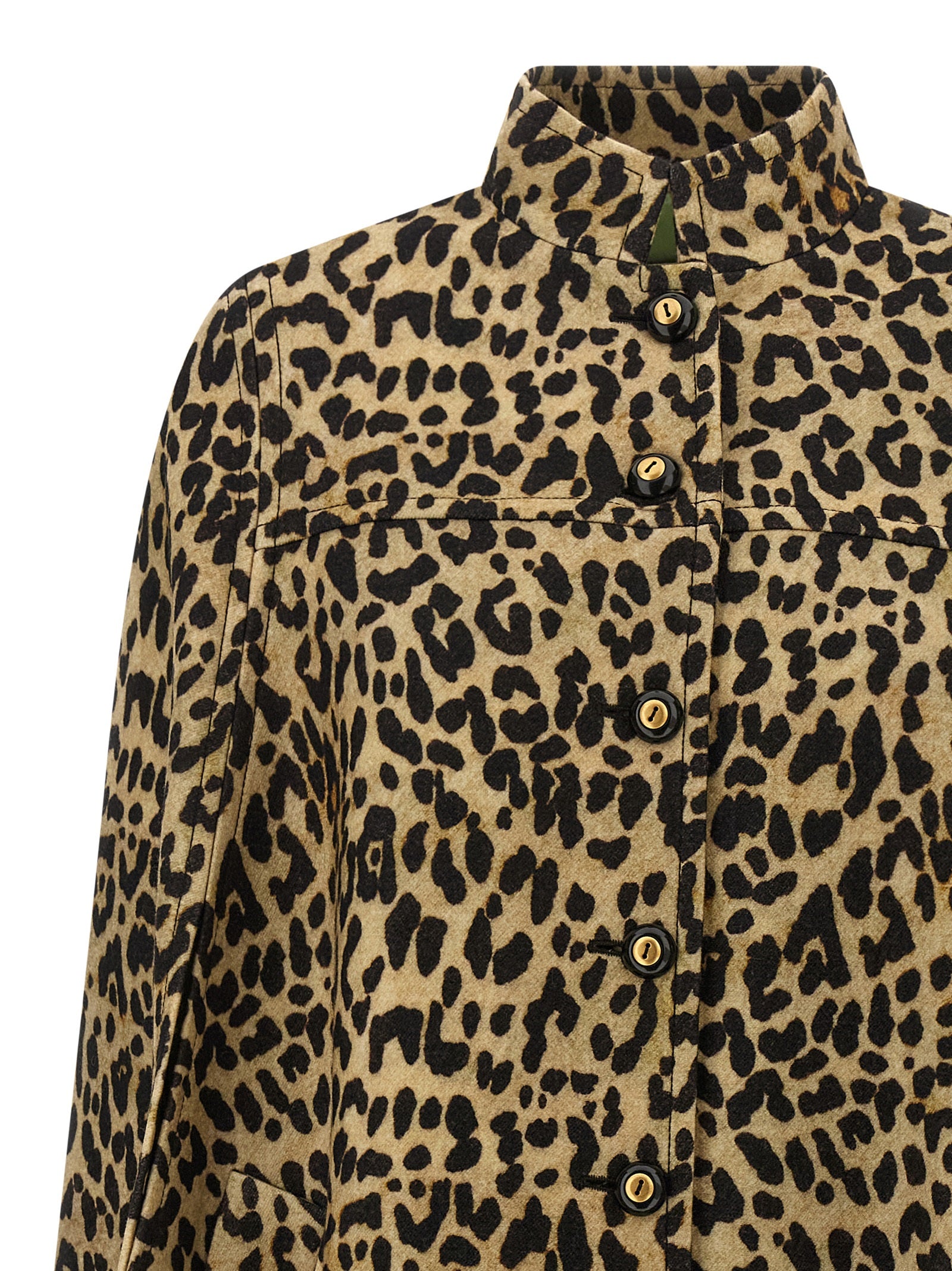 Valentino Garavani cape in animalier cloth Brown Wool Capes