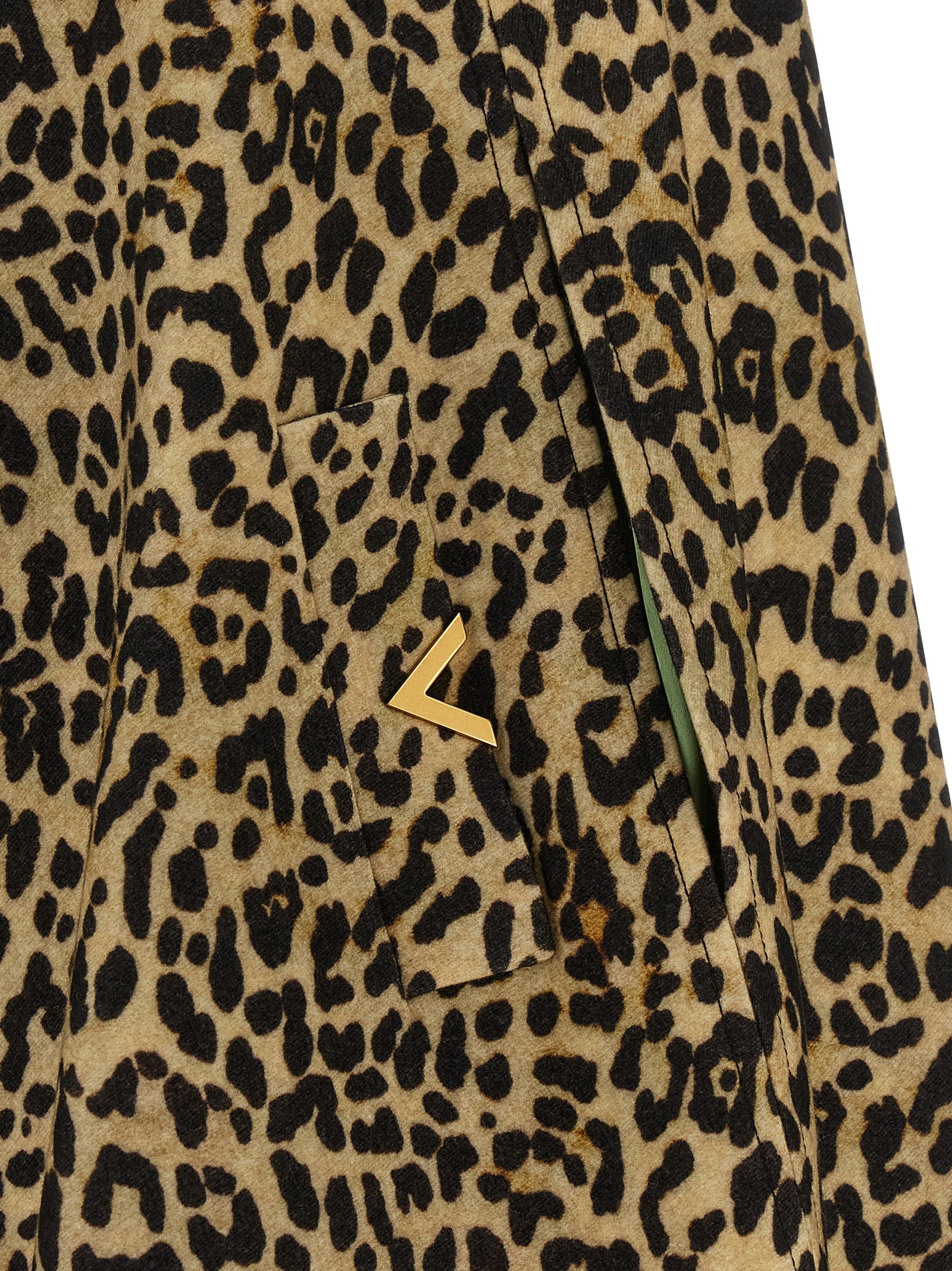 Valentino Garavani cape in animalier cloth Brown Wool Capes
