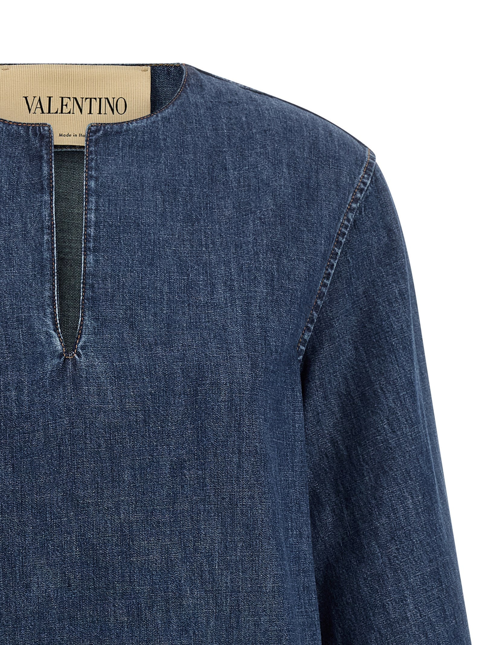 Valentino Garavani VGold dress Blue Cotton