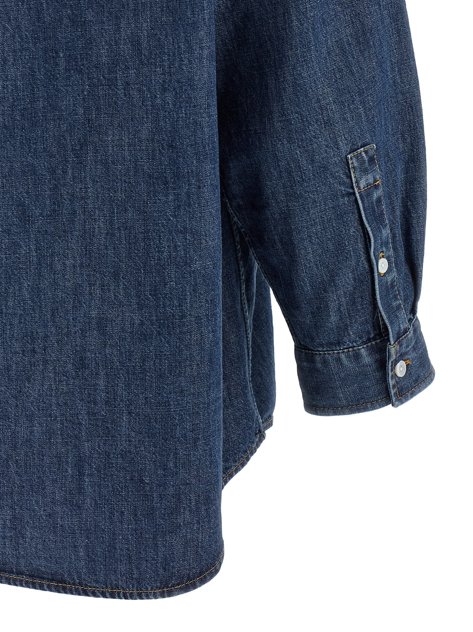 Valentino Garavani VGold shirt Blue Cotton Shirt, Blouse