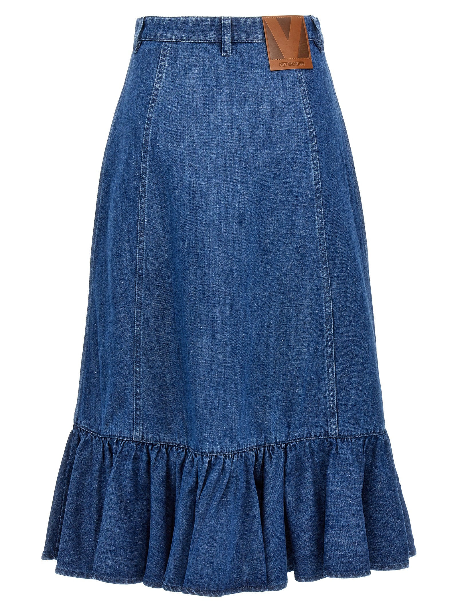 Valentino Garavani denim skirt Blue Cotton