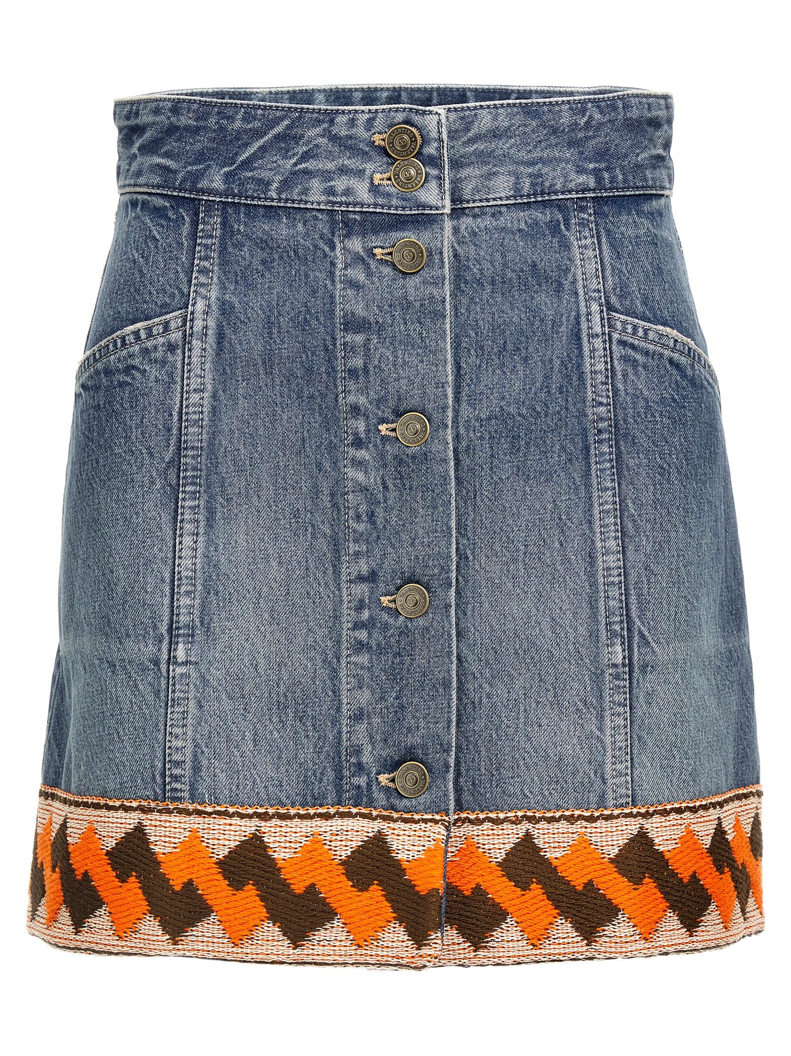 Valentino Garavani trimming skirt Multicolor Cotton