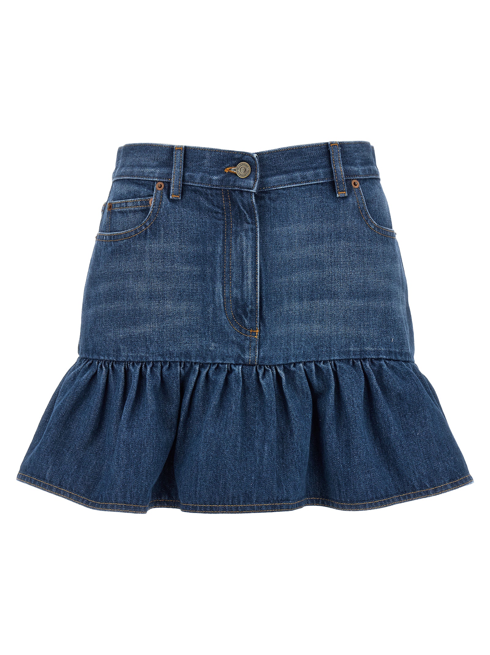 Denim skirt Light Blue Cotton