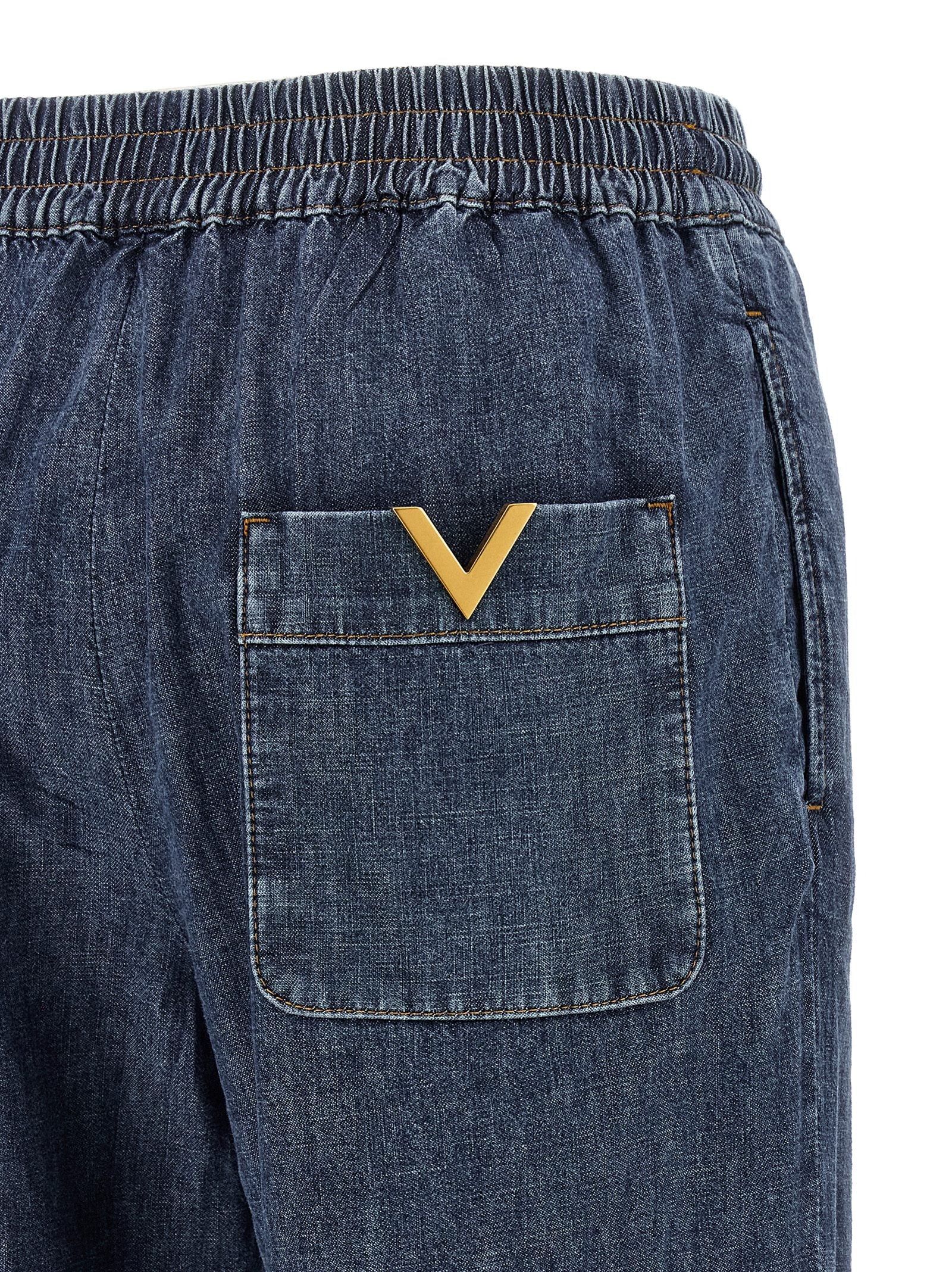 Jeans Valentino Garavani VGold Blue Cotton