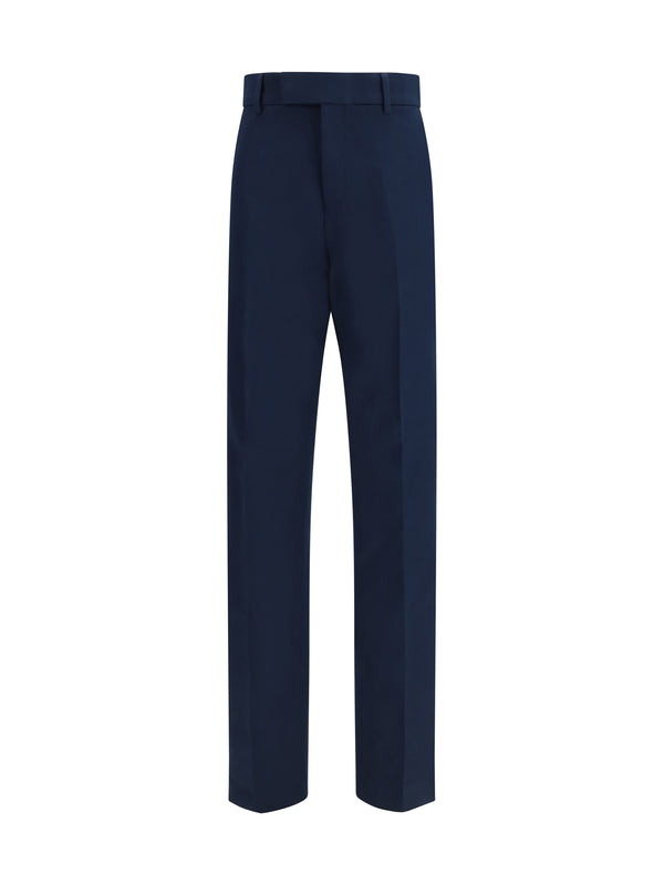 Ferragamo 94% cotton; 6% cashmere trousers in navy