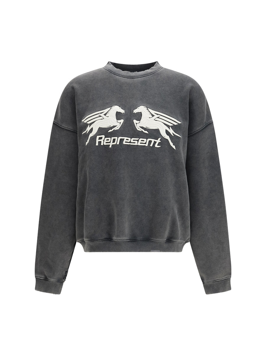 Represent 100% Cotton sweatshirt in gray