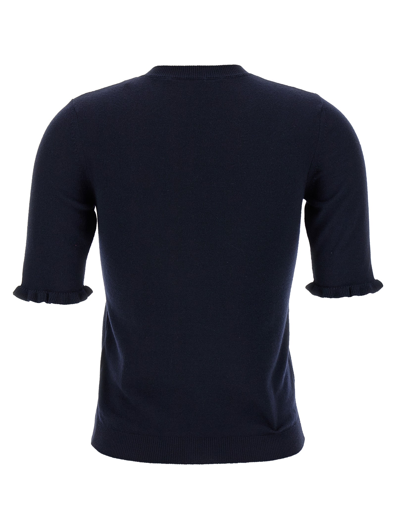 Valentino Garavani VG embroidery top Blue Virgin Wool Tops