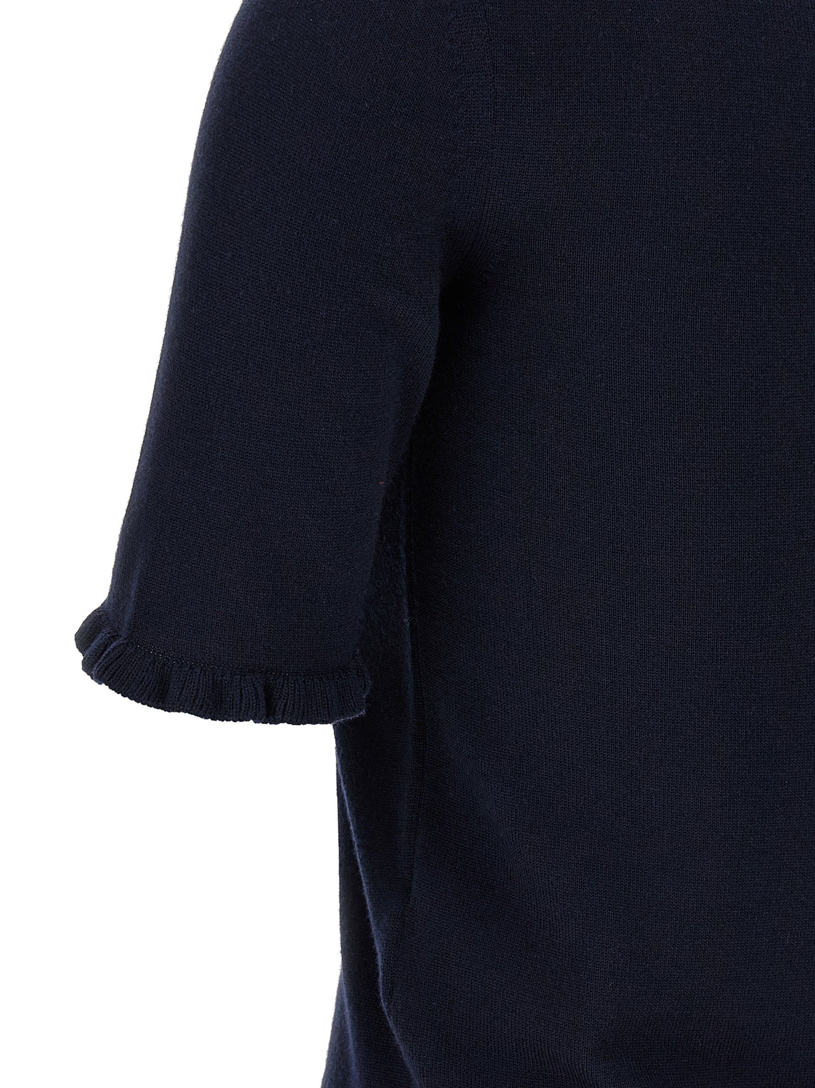 Valentino Garavani VG embroidery top Blue Virgin Wool Tops
