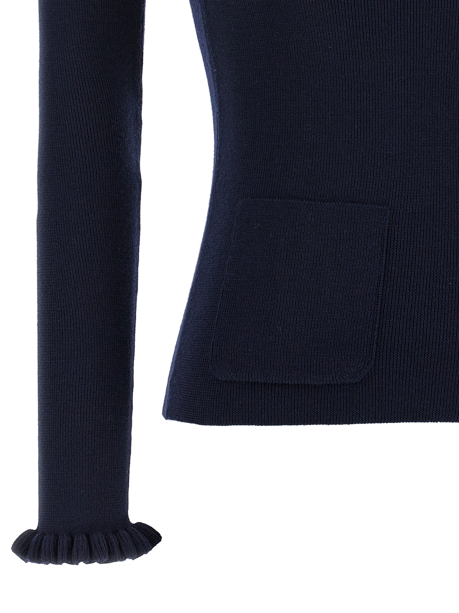 Valentino Garavani embroidery sweater Blue Virgin Wool Sweater, Cardigans