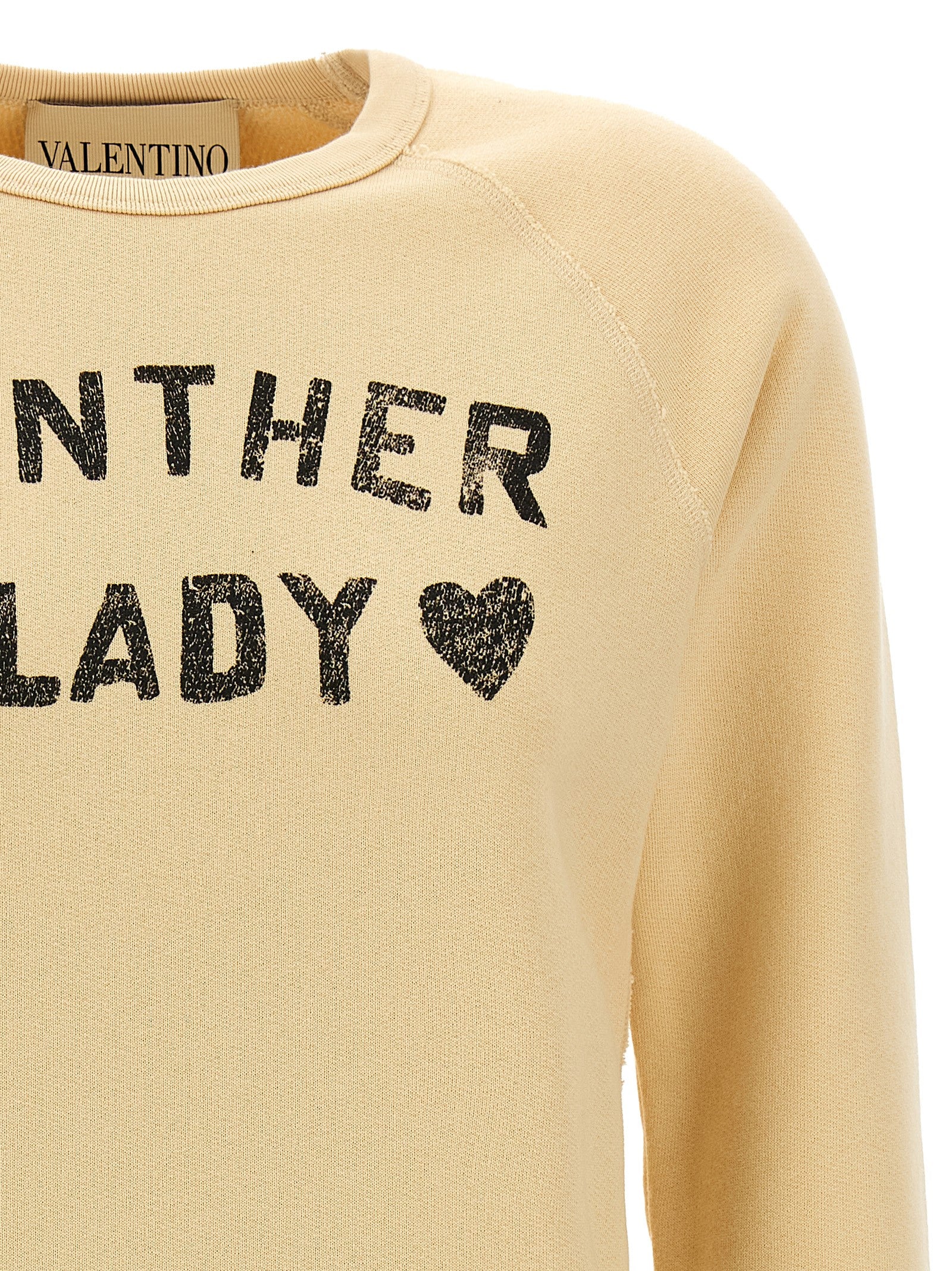Valentino Garavani Panther Lady sweatshirt Beige Cotton
