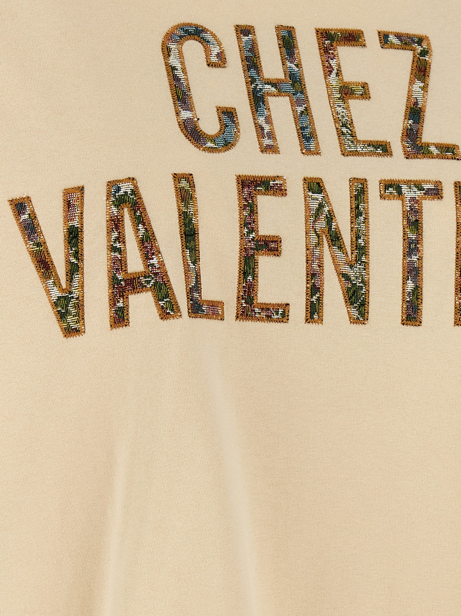 Valentino Garavani Chez T-shirt Beige Cotton