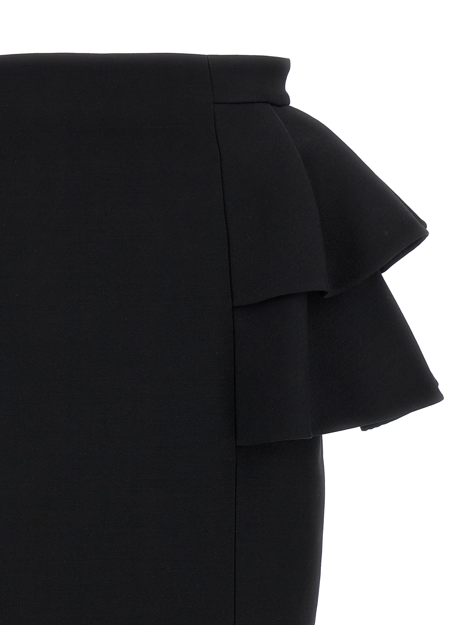 Valentino Garavani Crepe Couture skirt Black Virgin Wool Silk