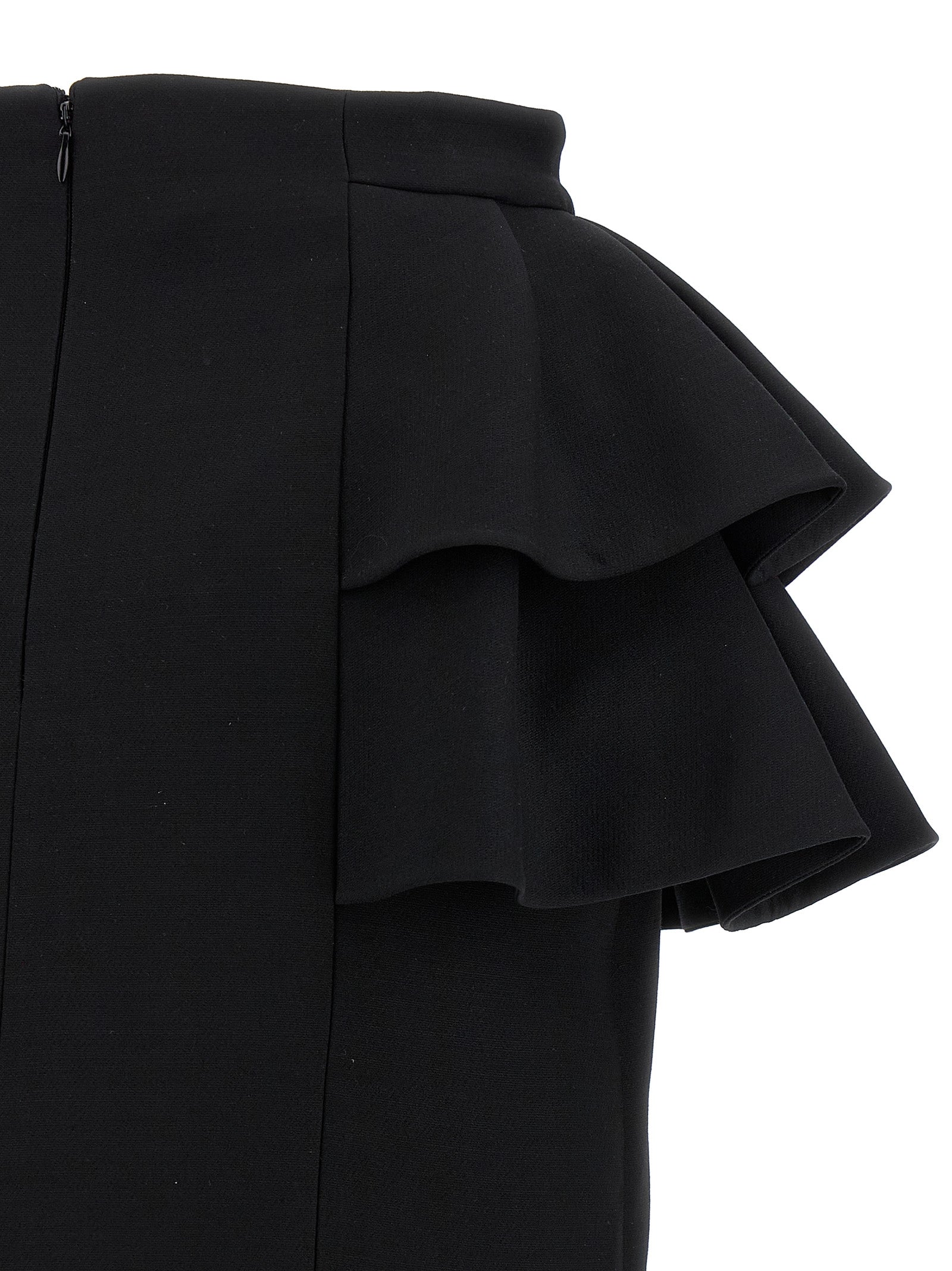 Valentino Garavani Crepe Couture skirt Black Virgin Wool Silk