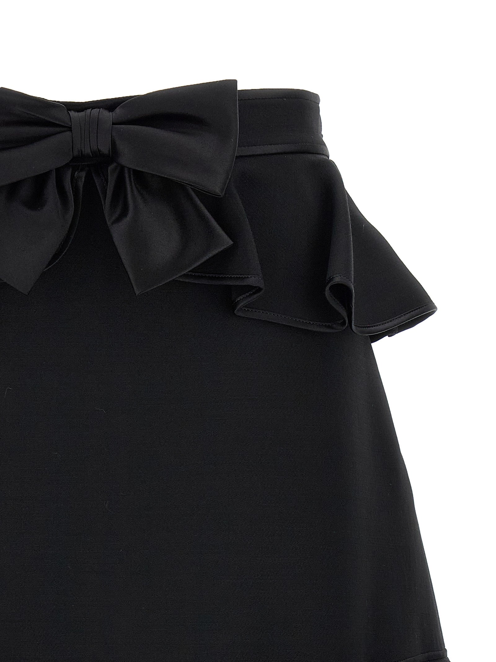 Valentino Garavani Crepe Couture skirt Black Virgin Wool Silk