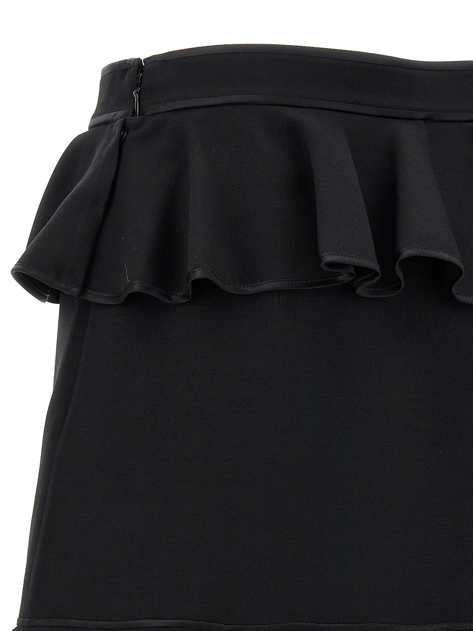 Valentino Garavani Crepe Couture skirt Black Virgin Wool Silk