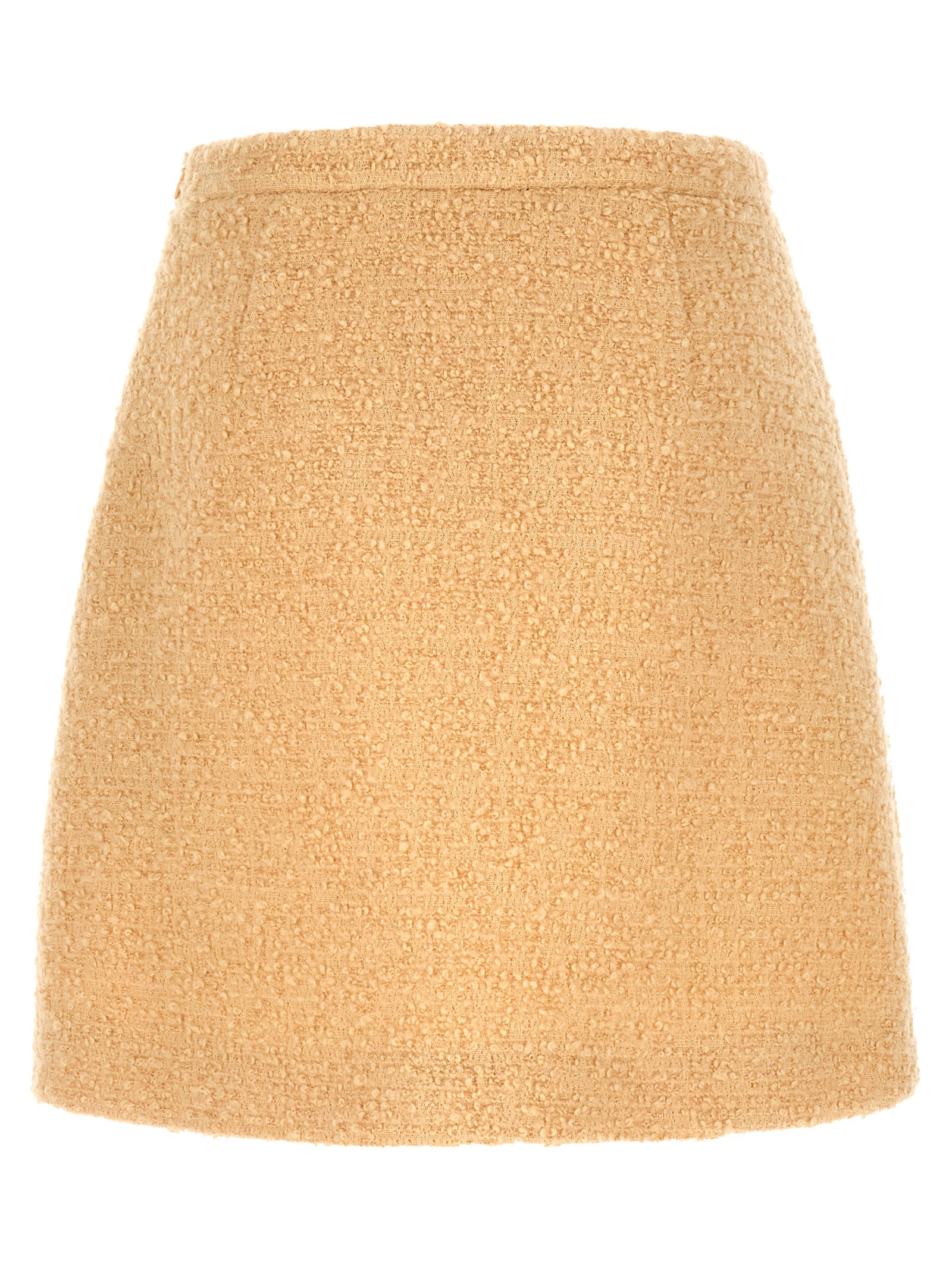 Valentino Garavani V Gold skirt Beige Virgin Wool Polyamide