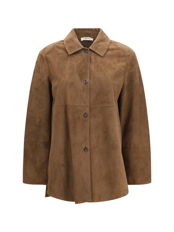 Gocce Suede Jacket Dark Gold Lamb Ovis Aries Leather
